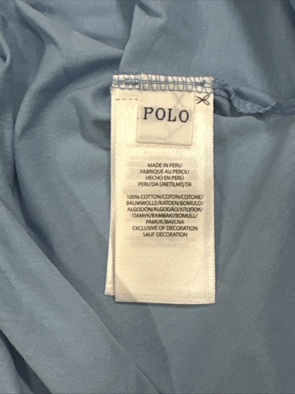 Polo Ralph Lauren Womens XS Light Blue V Neck T Shirt Classic Fit Cotton Tee - Picture 3 of 6